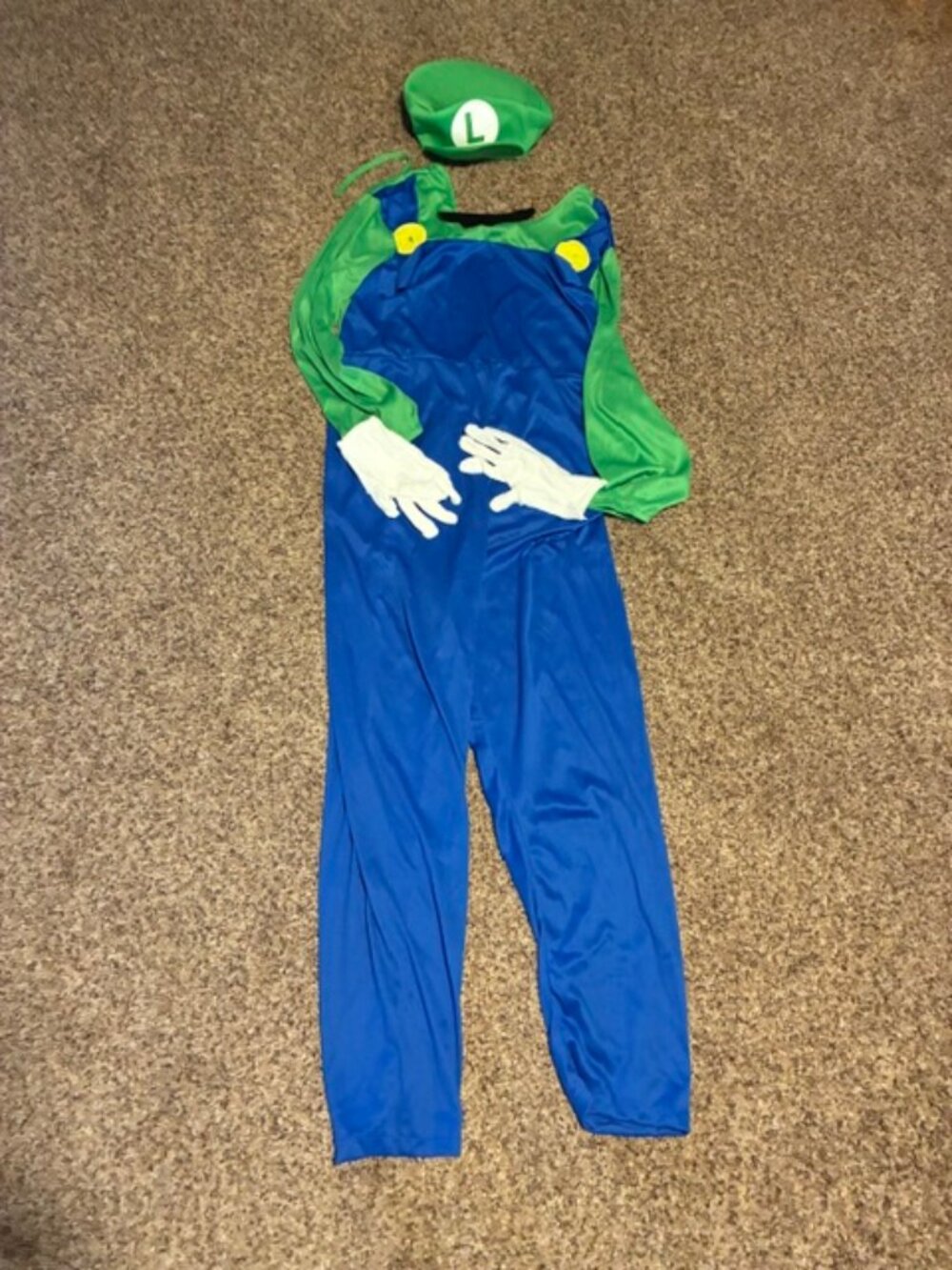 Luigi Adult Halloween Costume, Medium
